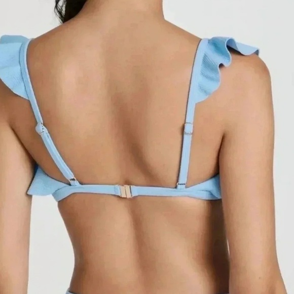 Brand NWT mink pink ruffled high-waisted bikini (set) - Picture 2 of 8